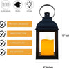 12 PC Decorative Lanterns with Flameless LED Lighted Candle - Black