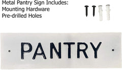 THE NIFTY NOOK Vintage Farmhouse Pantry Sign for Bathroom & Kitchen Décor (Pantry - White)