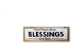 THE NIFTY NOOK Prayers and Blessings Decorative Metal Sign - Inspirational, Religious, Prayer, Gift, Home Decor (Blessings Sign)