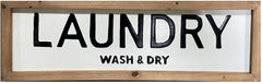 Vintage Farmhouse Laundry Wash & Dry Sign for Home Décor (Laundry Wash & Dry)